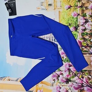 90 Degrees Vibrant Royal Blue Leggings Size XS‎ NWT